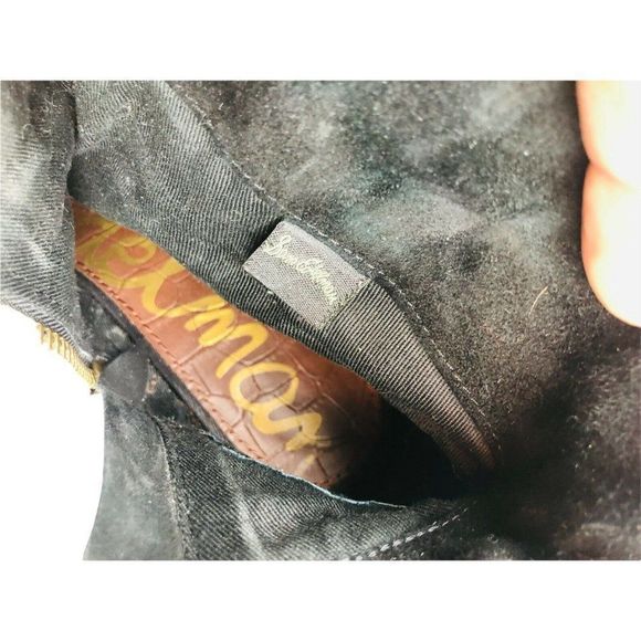 Sam Edelman women's sz 7 black suede leather fringe zip ankle boot - Picture 7 of 8